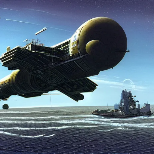 Image similar to scout spaceship with 100-ton hull used for exploration survey and courier duties, peter elson, chris foss