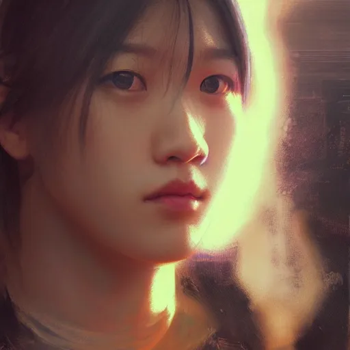 Image similar to jisoo of blackpink, hyperrealistic portrait, bladerunner street, art of elysium by jeremy mann and alphonse mucha, fantasy art, photo realistic, dynamic lighting, artstation, poster, volumetric lighting, very detailed face, 8 k, award winning