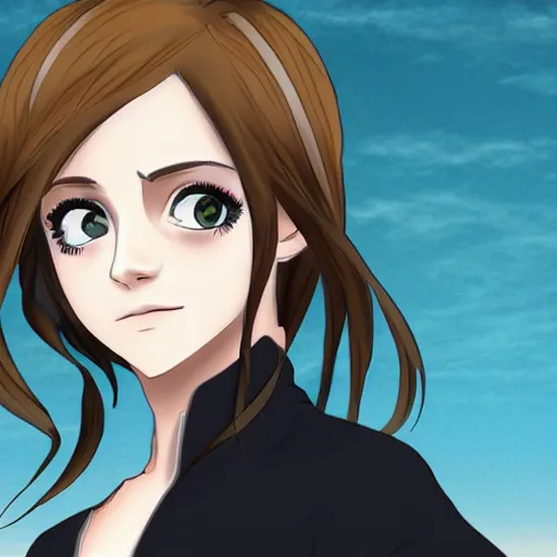 Prompt: emma watson as a anime style 4k