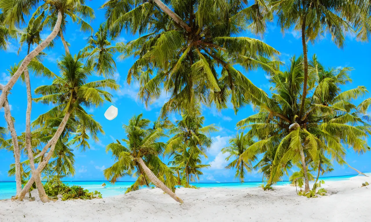 Image similar to coconut on paradise beach