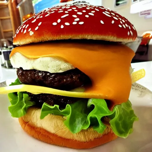 Prompt: the most delicious hamburger