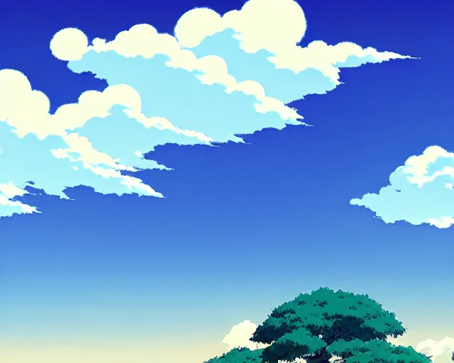 Prompt: anime sky in the style of makato shinkai, studio ghibli, moebius, clouds