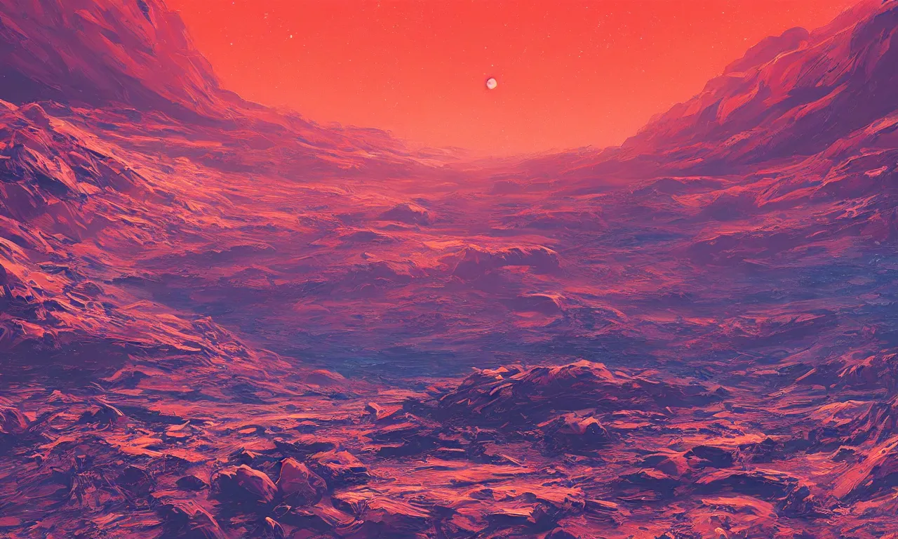 Image similar to mars and moon ground by alena aenami artworks in 4 k