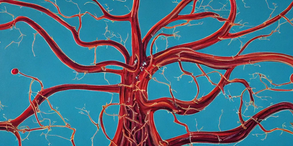 Image similar to detailed painting of a neuron's life perspective