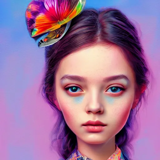 Image similar to a portrait of an beautiful young women, bright colors highly detailed, ultra realistic digital painting, artstation, concept art, pop, smooth, sharp focus, illustration, art by mark ryden 3 d 8 k ultra detailed