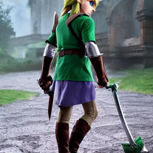 Image similar to link from the legend of zelda in thr harry potter universe, 8 k