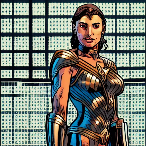 Image similar to portrait of gal gadot, by laurie greasley and james stokoe, 4 k, 8 k