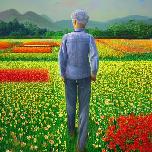 Image similar to man in a flower field by qunqing 1 2 3