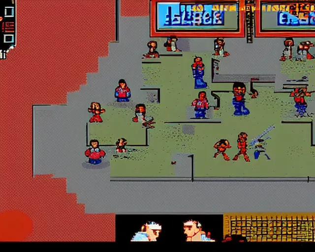 Image similar to a screenshot showing the game play from the defender iii prototype video game from 1 9 8 5