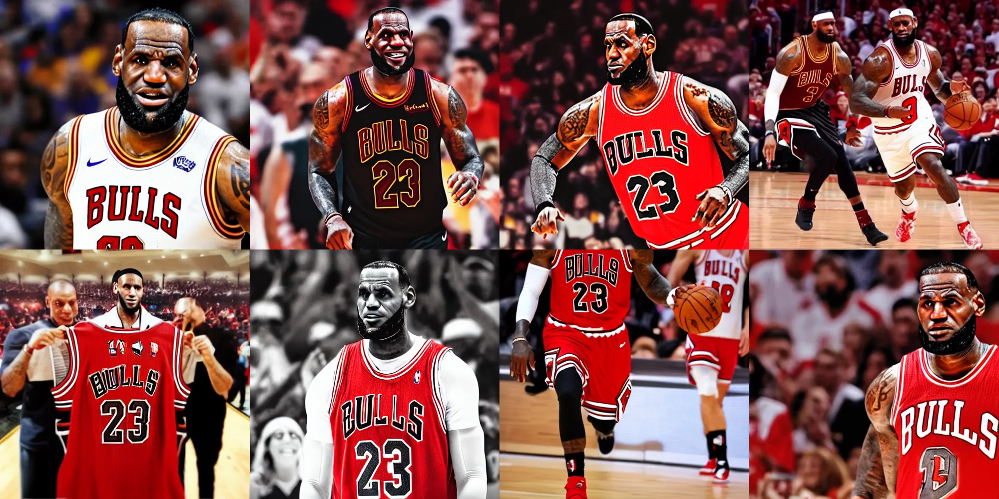 Prompt: lebron james in a chicago bulls jersey