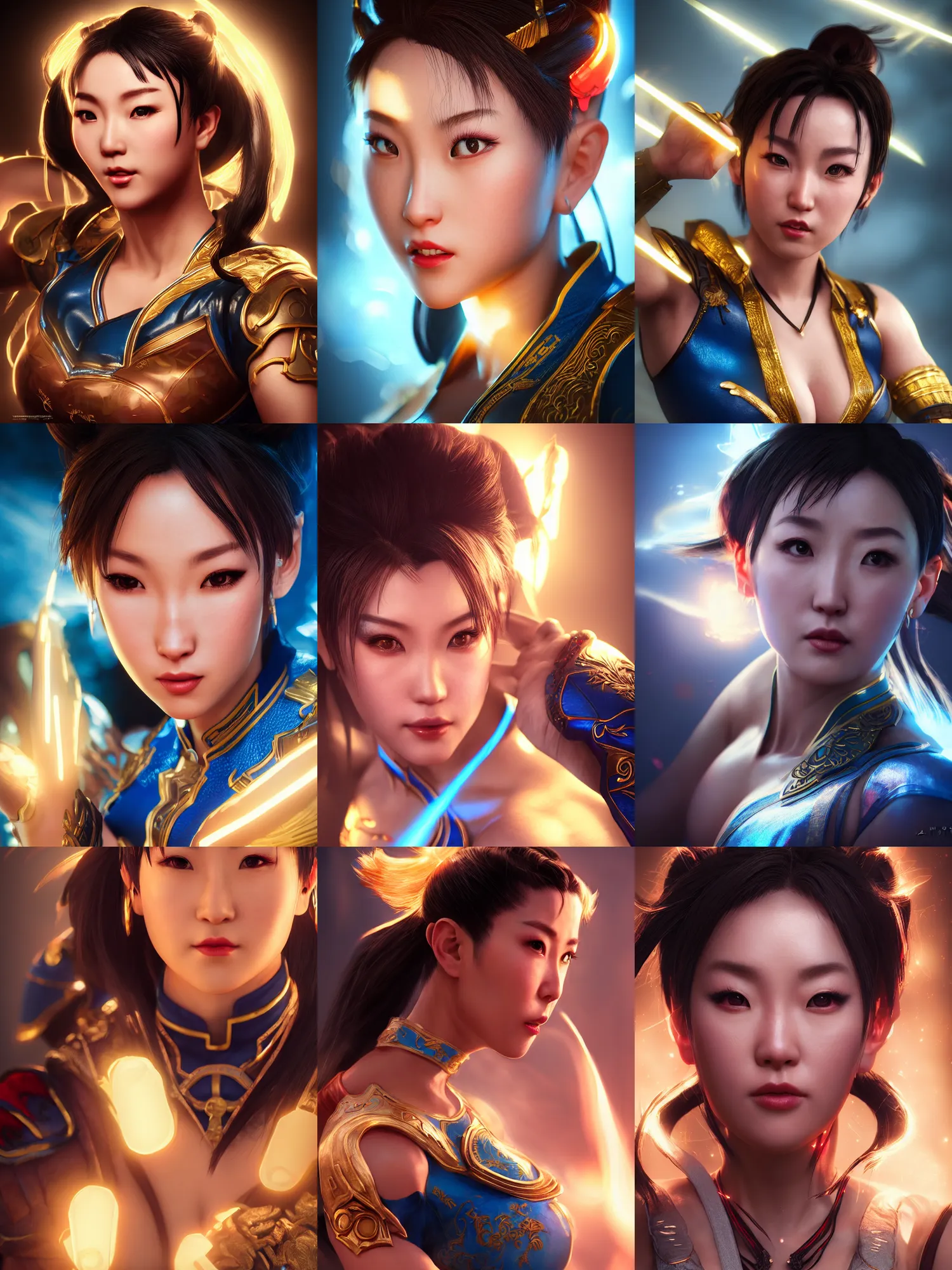 Prompt: portrait art of Chun Li 8k ultra realistic , lens flare, atmosphere, glow, detailed,intricate, full of colour, cinematic lighting, trending on artstation, 4k, hyperrealistic, focused, extreme details,unreal engine 5, cinematic, masterpiece