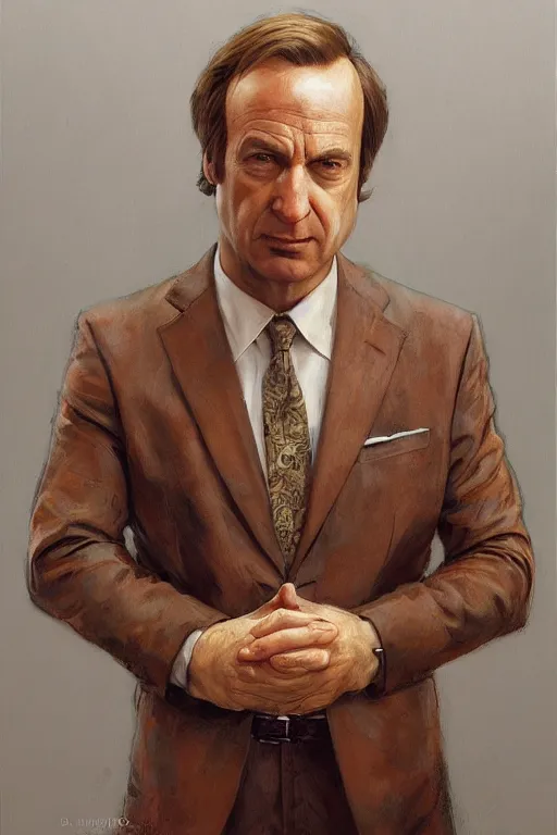 Prompt: Saul Goodman, closeup character portrait art by Donato Giancola, Craig Mullins, digital art, trending on artstation