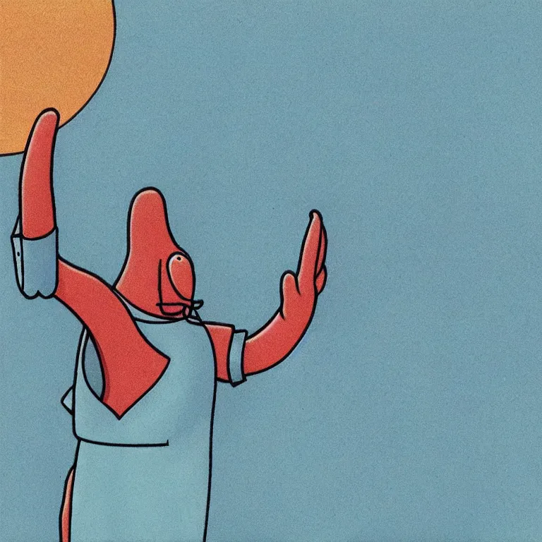 Image similar to “Dr. Zoidberg waving”