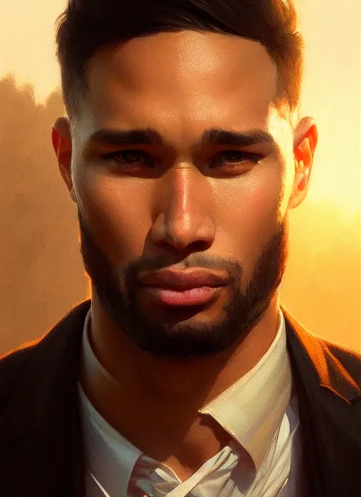 Prompt: terrence boyd portrait, golden hour, elegant, highly detailed, digital painting, artstation, concept art, smooth, sharp focus, illustration, art by artgerm and greg rutkowski and alphonse mucha