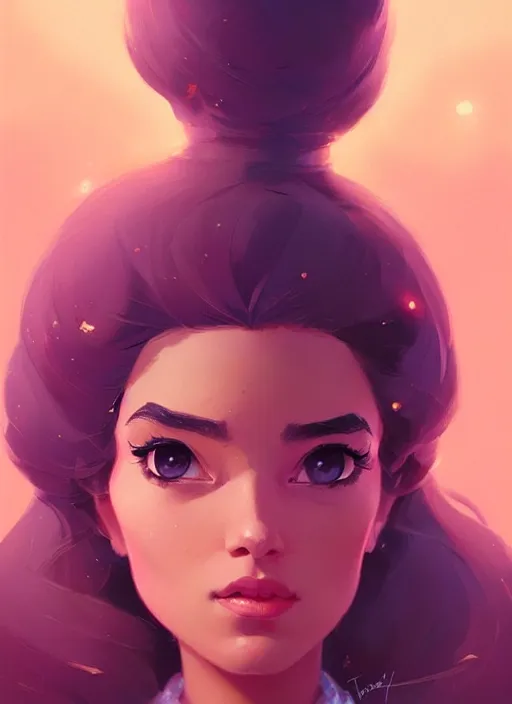 Image similar to highly detailed portrait of disney's princess yasmine, magnificent, photographic realistic background, by atey ghailan, by greg rutkowski, by greg tocchini, by james gilleard, by joe fenton, by kaethe butcher, trending on instagram, award winning details