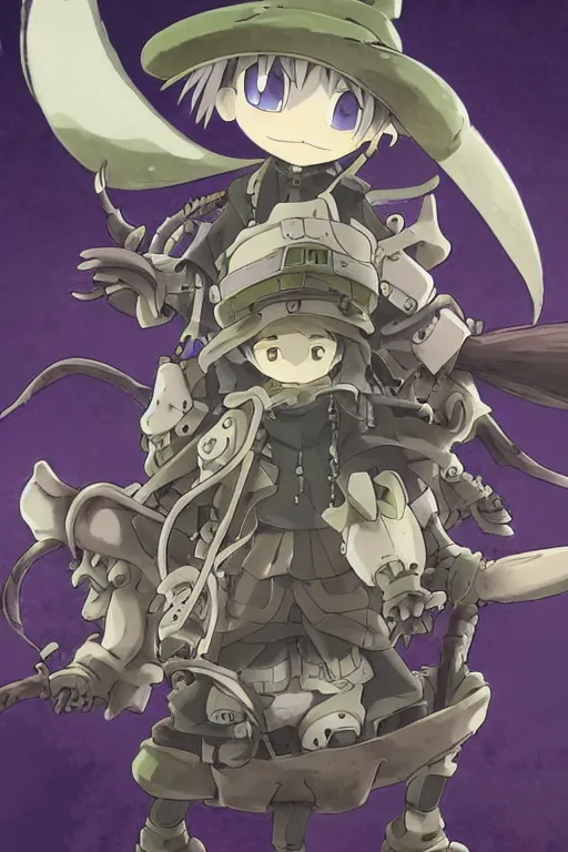 Image similar to a monster from made in abyss anime, anime key visual, japanese anime, highly detailed, concept art, creature design