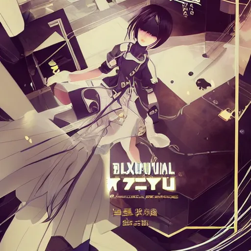 Image similar to luxury advertisement, white and golden colors. highly detailed post-cyberpunk sci-fi close-up schoolgirl in asian city in style of cytus and deemo, mysterious vibes, by Ilya Kuvshinov, by Greg Tocchini, nier:automata, set in half-life 2, beautiful with eerie vibes, very inspirational, very stylish, surrealistic, perfect digital art, mystical journey in strange world, bastion game