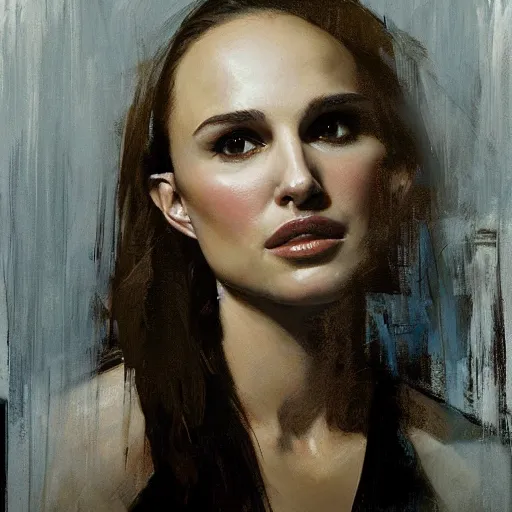 Prompt: portrait of natalie portman by jeremy mann