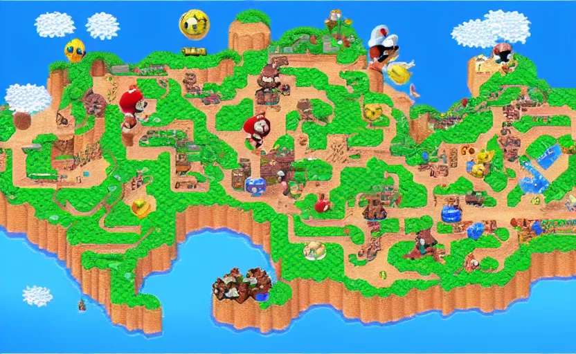 Super Mario World world map : r/gaming