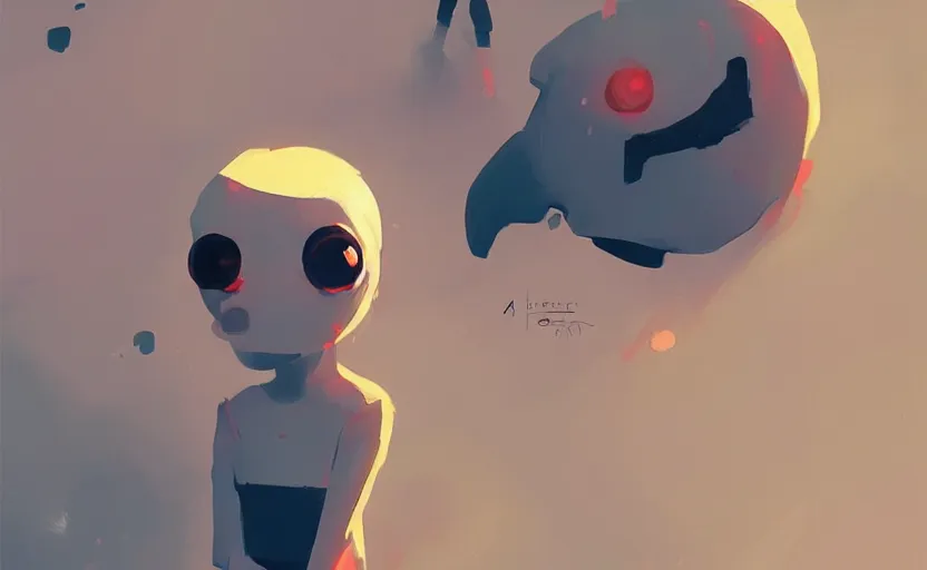 Image similar to a cute abstract character by atey ghailan, character art, character turn around sheet trending on artstation