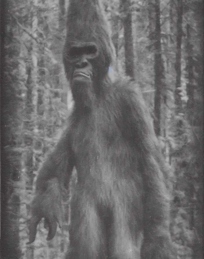 Image similar to polaroid photograph alleged proof of bigfoot