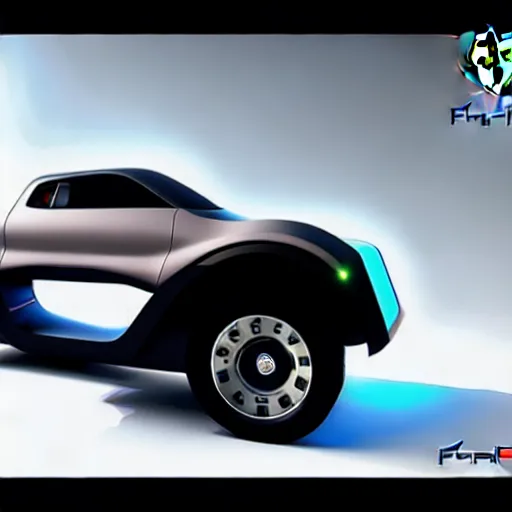 Image similar to futuristic pickup truck made by ferrari, photorealistic, 3D