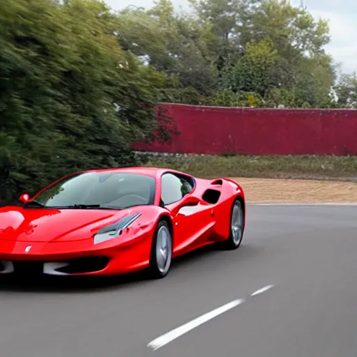 Prompt: Mario driving a ferrari HD