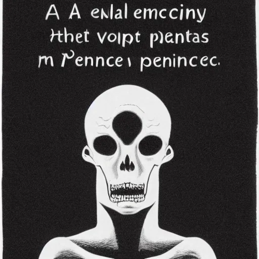 Prompt: an eternal empty void incarnate, an anti - being without substance or presence