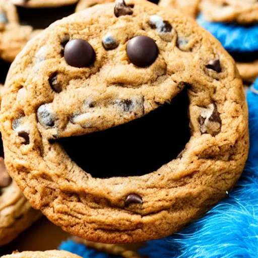 Image similar to photo of an actual cookie monster in the wild