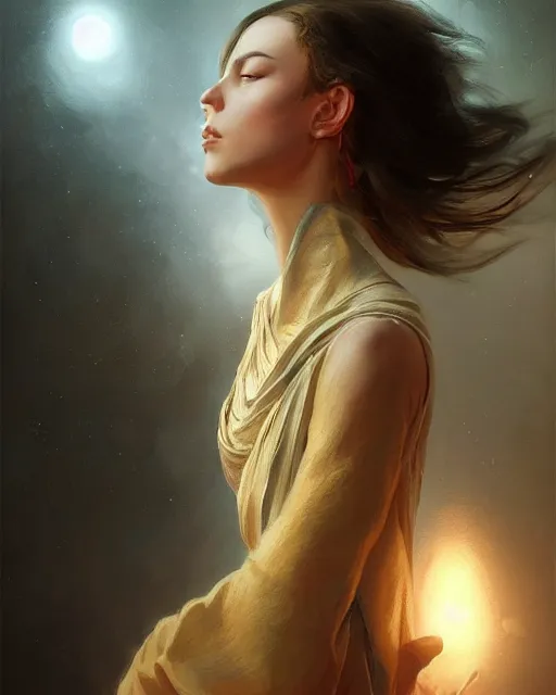 Image similar to incarnation of love, gorgeous, portrait, powerful, intricate, beautiful, masterpiece, elegant, volumetric lighting, back lighting, rimlight, dramatic lighting, digital painting, highly detailed, artstation, sharp focus, illustration, Artgerm, Jean-Léon Gérôme , ruan jia