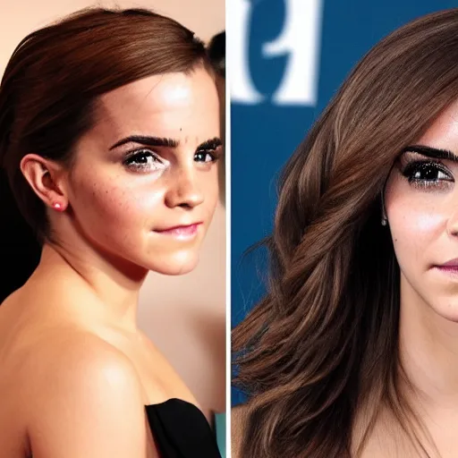 Image similar to Profile shot of a Emma Watson/Kim Kardashian hybrid