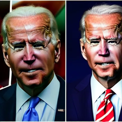 Image similar to Joe Biden with the body of a Bionicle