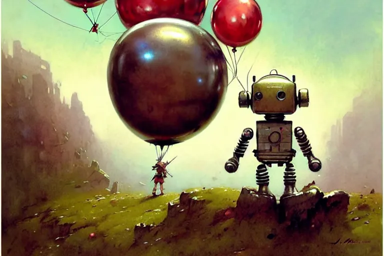 Image similar to adventurer ( ( ( ( ( 1 9 5 0 s retro future robot android mouse rv balloon robot. muted colors. ) ) ) ) ) by jean baptiste monge 9 9 9 9 9 9 9 9 9 9 9 9 9 9 9 chrome red