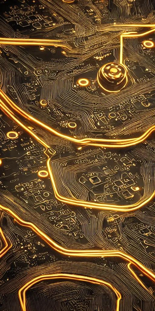 Image similar to densely detailed black and copper computer circuits, transistors, led, wire, macro photography, translucent pastel panels, smooth stylised shapes, embedded in clear epoxy, macro, overlaping layers, hyperrealistic vfx render