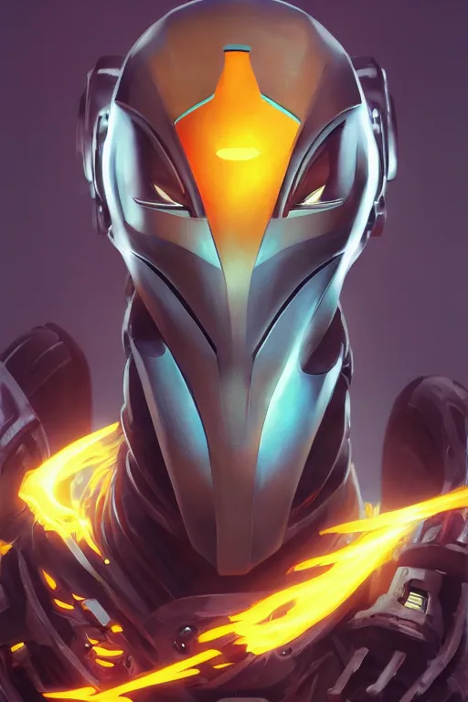 Image similar to epic mask helmet robot ninja portrait stylized as fornite style game design fanart by concept artist gervasio canda, behance hd by jesper ejsing, by rhads, makoto shinkai and lois van baarle, ilya kuvshinov, rossdraws global illumination radiating a glowing aura global illumination ray tracing hdr render in unreal engine 5