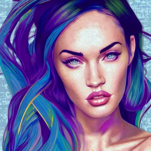 Image similar to beautiful digital portrait of Megan Fox by Martine Johanna