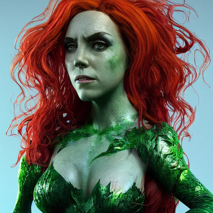 Image similar to portrait of Melanie C as a Poison Ivy in Batman & Robin 1997. intricate artwork. by Tooth Wu, wlop, beeple, dan mumford. octane render, trending on artstation, greg rutkowski very coherent symmetrical artwork. cinematic, hyper realism, high detail, octane render, 8k