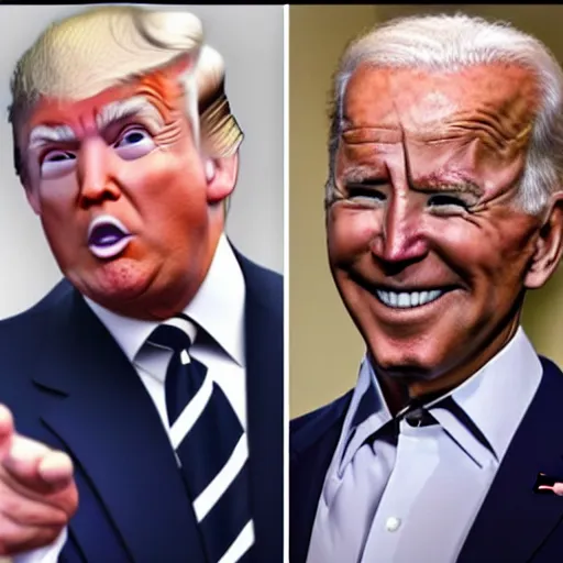 Prompt: donald trump mixed with joe biden