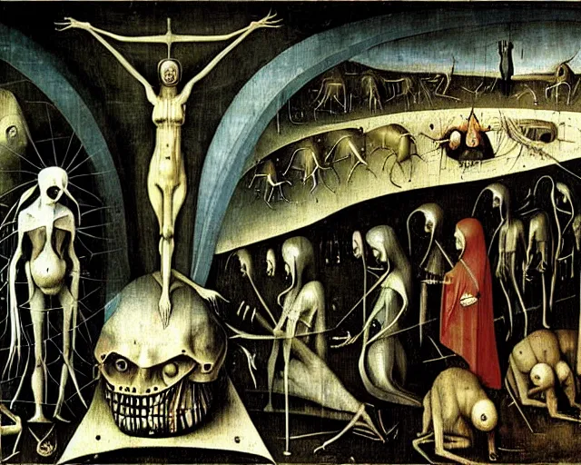 Prompt: the miracle of life by H.R.Giger, hieronymus bosch H 768