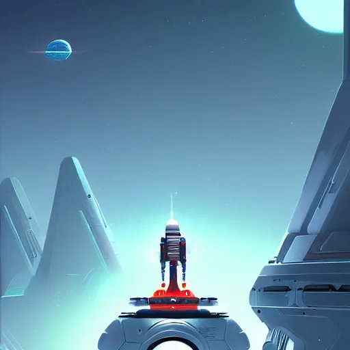 Image similar to a space opera mercenary character in a scenic environment by christopher balaskas