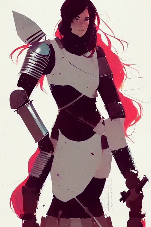 Prompt: a ultradetailed full body portrait of a female knight, by conrad roset, greg rutkowski and makoto shinkai trending on artstation