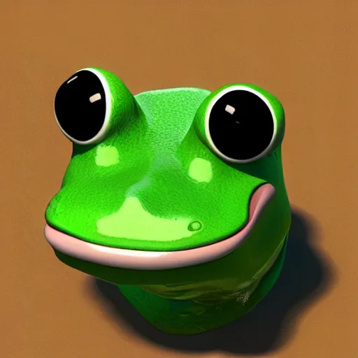 Image similar to 3 d render of a frog head