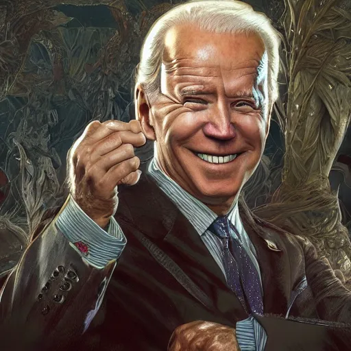 Image similar to president joe biden as reptiliod, conspiracy, ultra realistic, concept art, intricate details, eerie, highly detailed, photorealistic, octane render, 8 k, unreal engine. art by artgerm and greg rutkowski and alphonse mucha