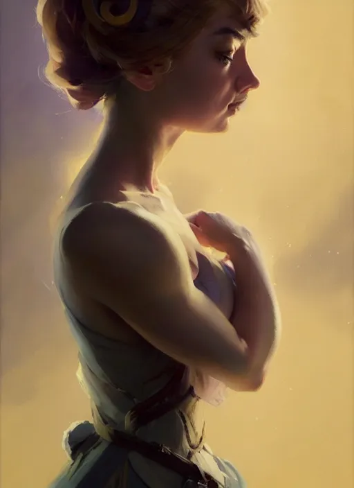 Prompt: side portrait, imogen poots, paladin, gloomhaven, organic painting, hard edges, luminescent, by greg manchess, huang guangjian, gil elvgren, sachin teng, greg rutkowski, jesper ejsing, rhads, ilya kuvshinov, cushart krenz