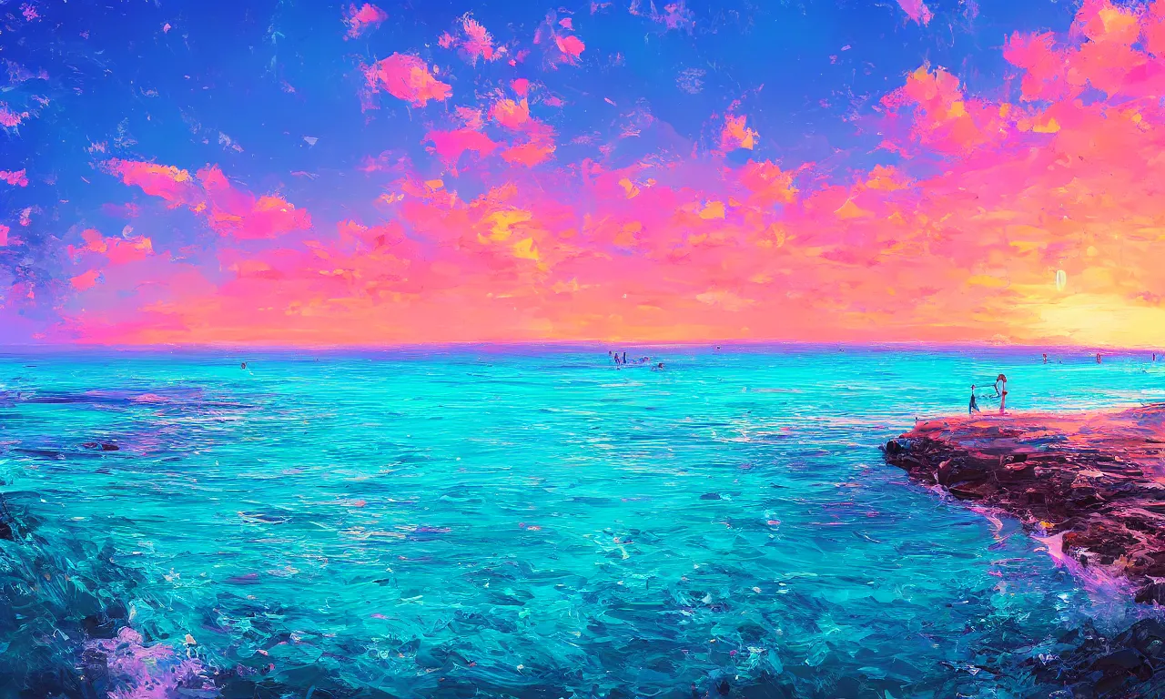 Image similar to paradise beach by alena aenami artworks in 4 k