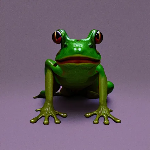 Prompt: hyperrealistic film still of a person wearing a frog mascot costume, stunning 3 d render, inspired by istvan sandorfi & greg rutkowski & unreal engine, perfect facial symmetry, dim volumetric cinematic lighting, 8 k octane comprehensive render, extremely hyper - detailed, incredibly lifelike attributes, intricate, real flesh texture, masterpiece, artstation, stunning,