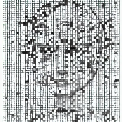 Image similar to anime girl, ascii art