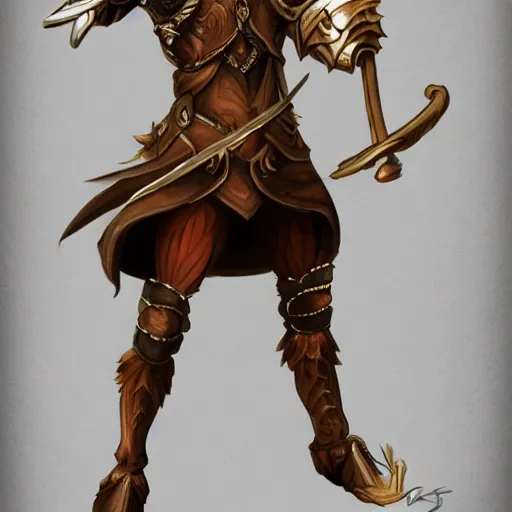 Image similar to a refined dnd satyr with flowy blonde hair, very confident wearing some leather armor and a set of pan flutes, very fancy, refined materials, trending on art station, digital art, airbrush