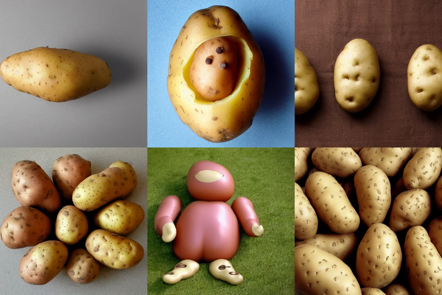 Prompt: potato in a shape of a human