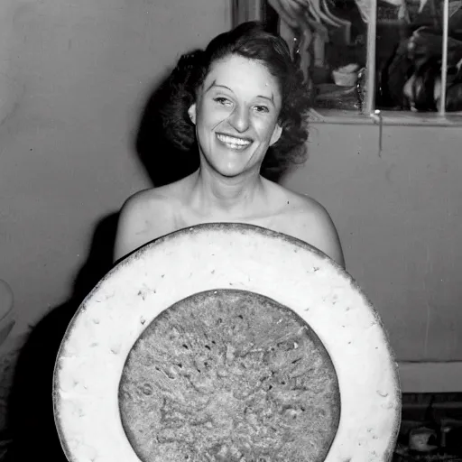 Image similar to marjorie taylor greene eating a large wheel of cheese,